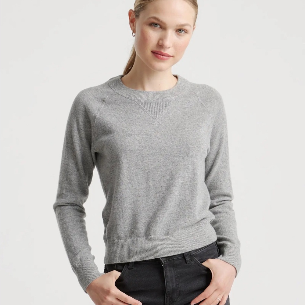Quince Mongolian Shrunken Cashmere Sweatshirt